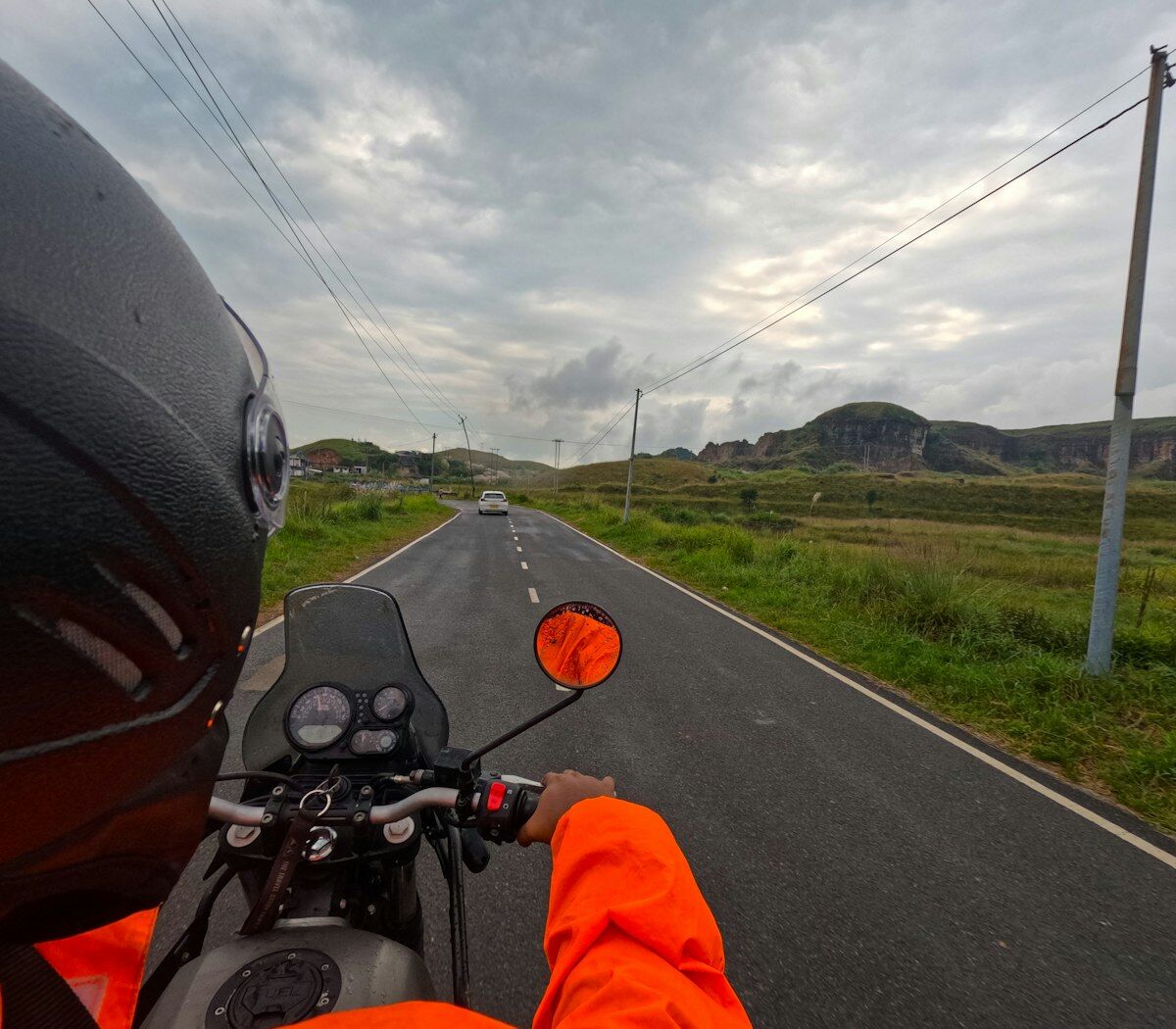Riding through the scenic open roads near Visakhapatnam